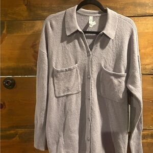 NWT Glyder Lavender Boyfriend Style Oversized Knit Cardigan